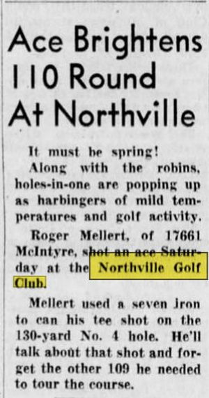 Northville Golf Club - Mar 28 1954 Article
